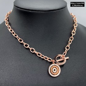 Цепочка мед.сталь24К 10218 ( 40 см.)	